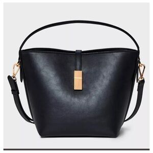 NWT Target Black Shoulder Bag with Structured Design